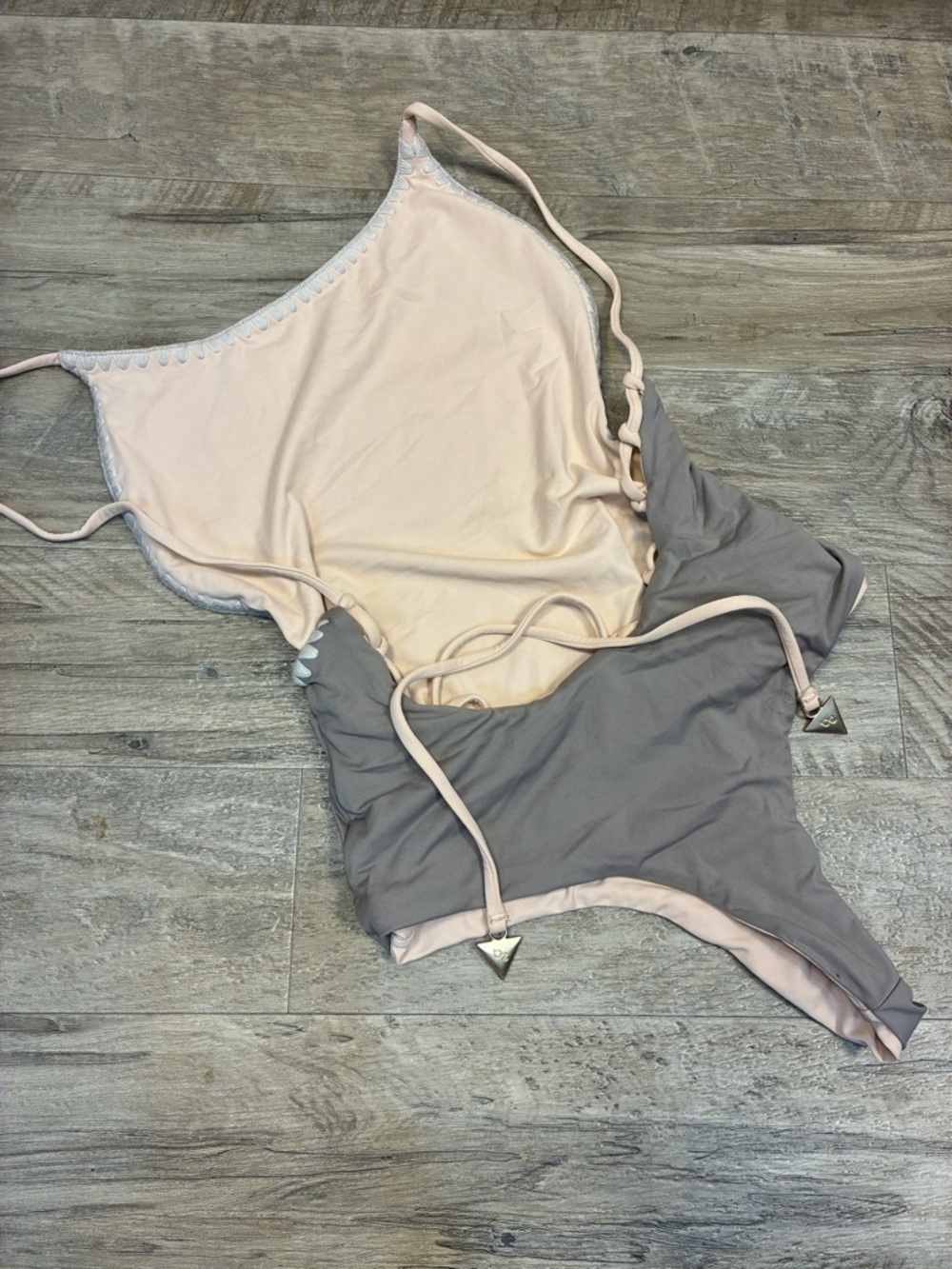 Bond Eye Sunday Session Reversible Taupe One Piece Swimsuit - Picture 11 of 13